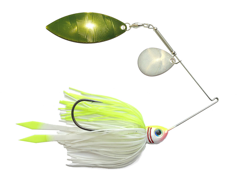 spinnerbait Spinnerbait Chartreuse White Shad – Advantage Bait